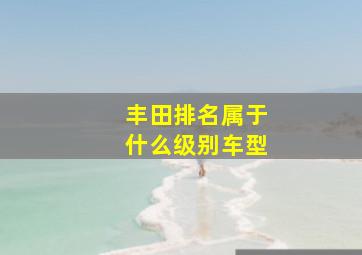 丰田排名属于什么级别车型