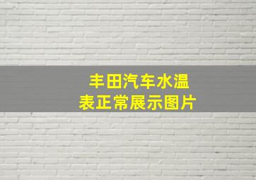 丰田汽车水温表正常展示图片