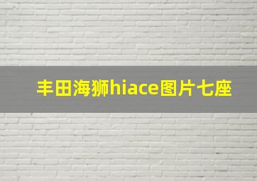 丰田海狮hiace图片七座