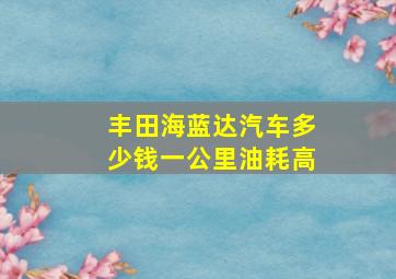 丰田海蓝达汽车多少钱一公里油耗高