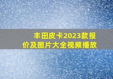 丰田皮卡2023款报价及图片大全视频播放