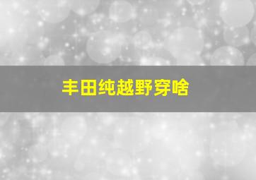 丰田纯越野穿啥