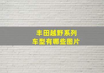 丰田越野系列车型有哪些图片