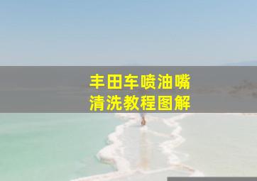 丰田车喷油嘴清洗教程图解