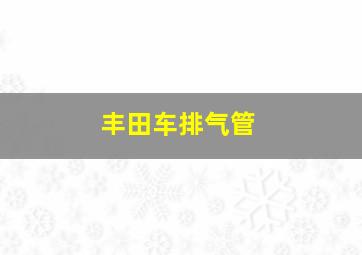 丰田车排气管