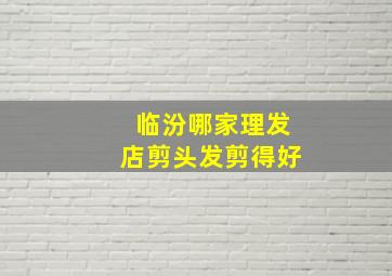 临汾哪家理发店剪头发剪得好