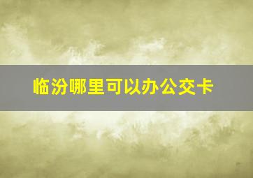 临汾哪里可以办公交卡