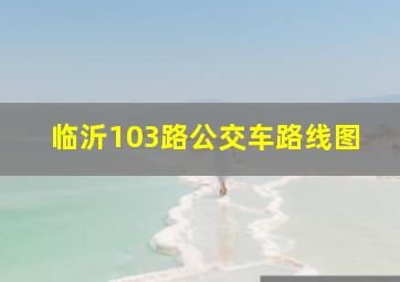 临沂103路公交车路线图