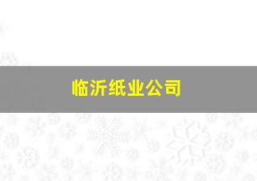 临沂纸业公司