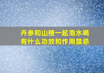 丹参和山楂一起泡水喝有什么功效和作用禁忌