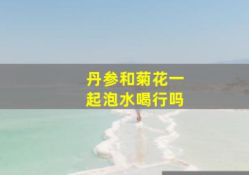 丹参和菊花一起泡水喝行吗