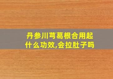 丹参川芎葛根合用起什么功效,会拉肚子吗