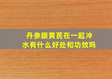 丹参跟黄芪在一起冲水有什么好处和功效吗