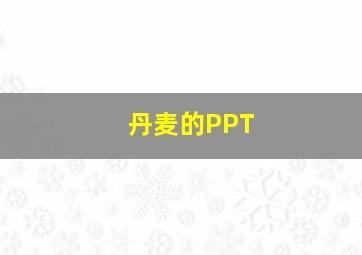 丹麦的PPT