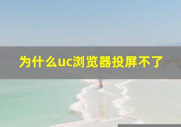 为什么uc浏览器投屏不了