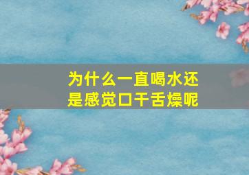 为什么一直喝水还是感觉口干舌燥呢