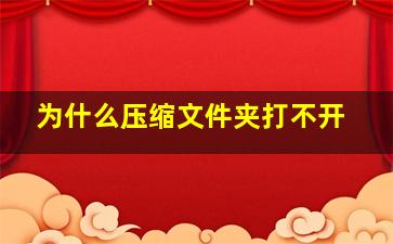 为什么压缩文件夹打不开