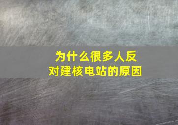 为什么很多人反对建核电站的原因