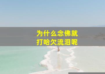 为什么念佛就打哈欠流泪呢