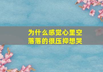 为什么感觉心里空落落的很压抑想哭