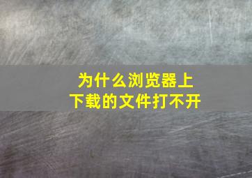 为什么浏览器上下载的文件打不开