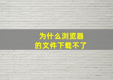 为什么浏览器的文件下载不了