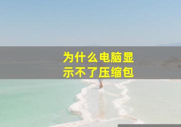 为什么电脑显示不了压缩包