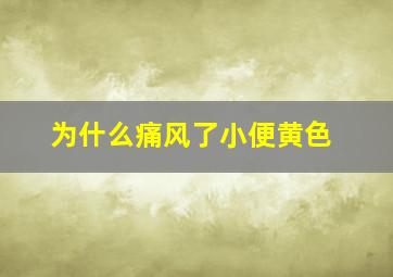 为什么痛风了小便黄色