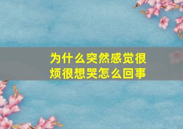 为什么突然感觉很烦很想哭怎么回事