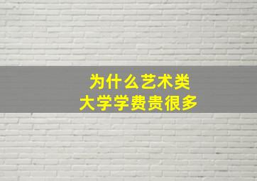 为什么艺术类大学学费贵很多