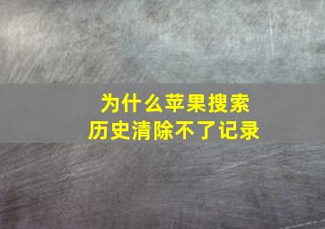 为什么苹果搜索历史清除不了记录