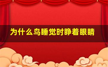 为什么鸟睡觉时睁着眼睛