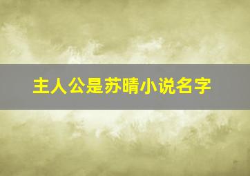 主人公是苏晴小说名字