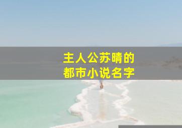 主人公苏晴的都市小说名字