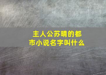 主人公苏晴的都市小说名字叫什么