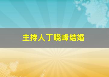 主持人丁晓峰结婚