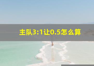 主队3:1让0.5怎么算