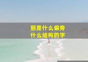 丽是什么偏旁什么结构的字