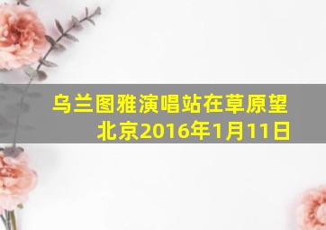 乌兰图雅演唱站在草原望北京2016年1月11日