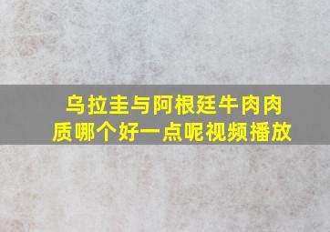 乌拉圭与阿根廷牛肉肉质哪个好一点呢视频播放