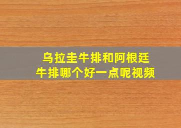 乌拉圭牛排和阿根廷牛排哪个好一点呢视频