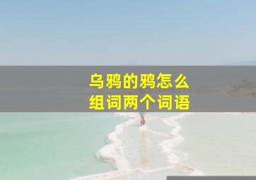 乌鸦的鸦怎么组词两个词语