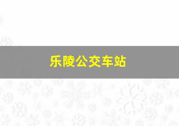 乐陵公交车站