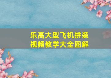 乐高大型飞机拼装视频教学大全图解