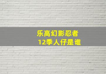 乐高幻影忍者12季人仔是谁