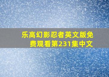 乐高幻影忍者英文版免费观看第231集中文