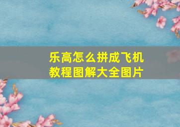 乐高怎么拼成飞机教程图解大全图片