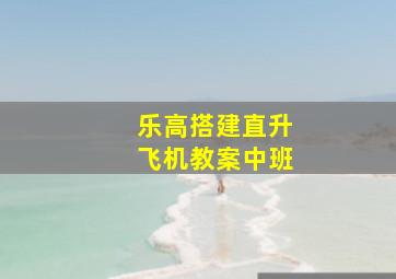 乐高搭建直升飞机教案中班