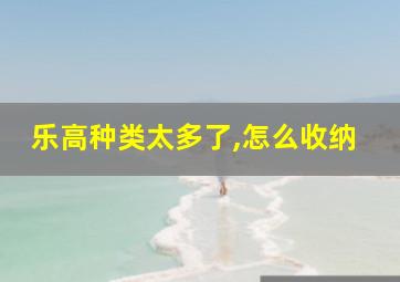 乐高种类太多了,怎么收纳