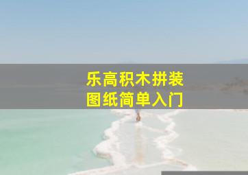 乐高积木拼装图纸简单入门